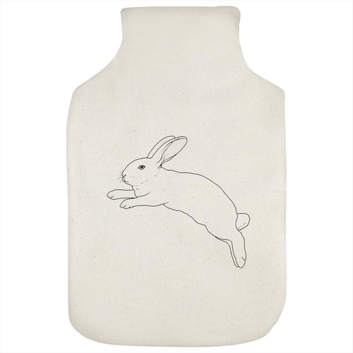 Leaping white rabbit hot - white,