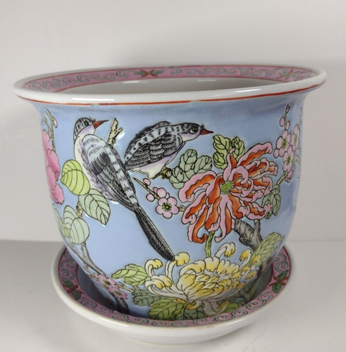 Vintage chinese fish bowl - fish,