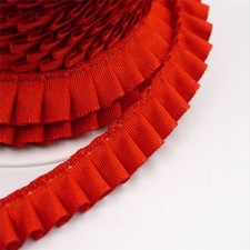 Side-Pleated Taffeta Ribbon