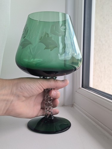Vintage green etched floral - vintage,