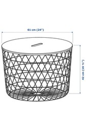 IKEA KVISTBRO White Storage  Table 24" Pre-owned 
