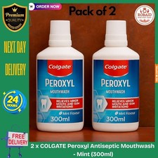 2 x COLGATE Peroxyl Antiseptic Mouthwash - Mint (300ml)