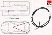 BRAKE CABLE To Fit PEUGEOT 206 CC (2D) 1.6 16V 12/2000->12/2007