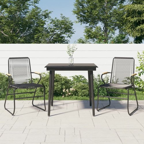 Garden dining set black - garden,