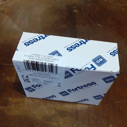 Fortress 20a rcbo 30ma b - rcbo,
