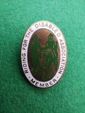 Vintage Riding for the Disabled Association Enamel Badge (A611)
