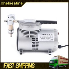 Small Lab Suction Pump Oil Free Lubrication Air Vacuum Pump w/ Gauge