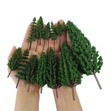 52pcs Model Pine Trees Green