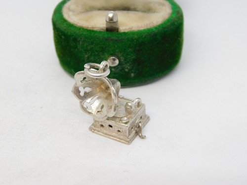 Sterling silver gramophone - silver,
