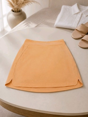 Women peach line skort - peach, a-line