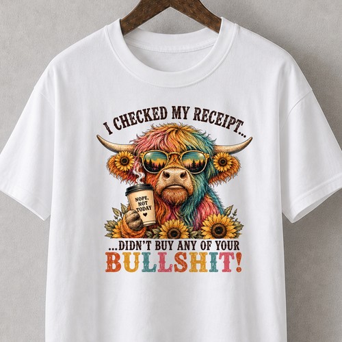 Sarcastic highland cow - highland,