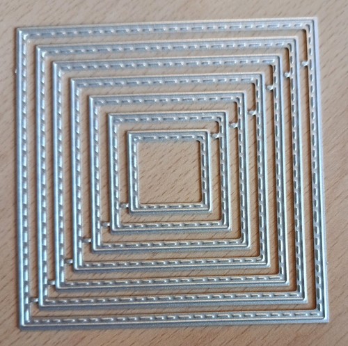 Stitched square die set - square,