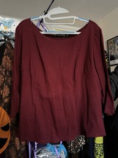 Wine burgundyPinup Girl Clothing Sabrina Top