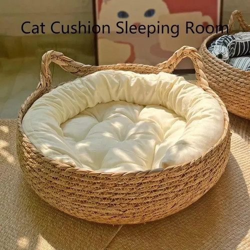 Handmade woven cat bed nest - handmade,