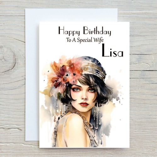Personalised art deco birthday - personalised,