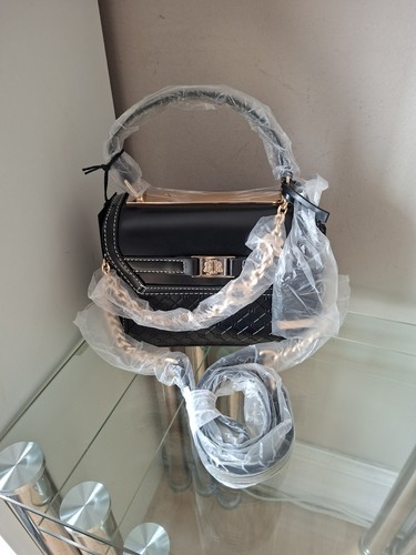 River island black boxy mini - river,