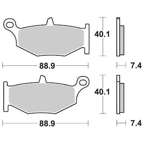 833ls rear brake pads sbs - 833ls,