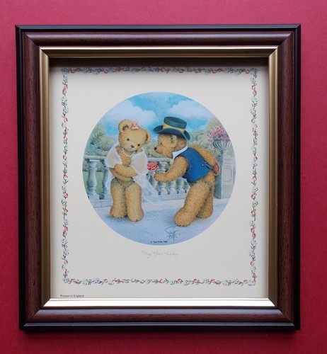 Teddy bear print framed by - ,