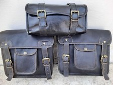 LEATHER motorcycle black bags