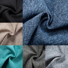 SOFT PLAIN LINEN LOOK FABRIC CRAFT CURTAINS BAG MATERIAL DRESSMAKING UPHOLSTERY