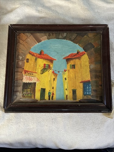 Vintage framed european school - framed,