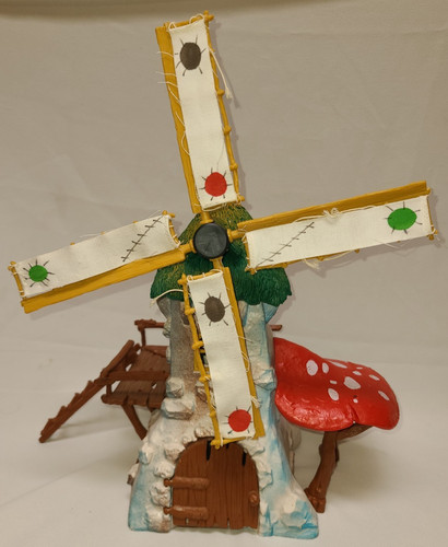 Vintage smurfs windmill house - vintage,