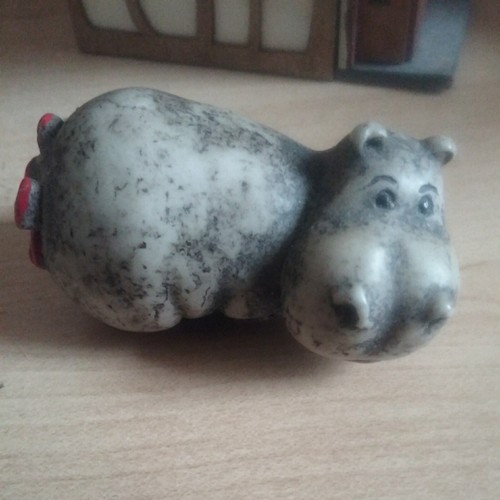 Cute small hippo figurine - hippo,