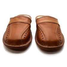Mens leather slippers shoes - leather,
