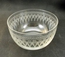 Edwardian Etched Glass Finger Bowl