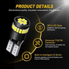 T10 CAR BULBS LED ERROR FREE