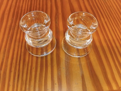 Pair modern clear - clear, glass