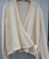 COS, Wool & Alpaca. Cream Wrap Cardigan, Size L