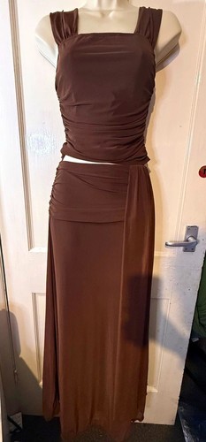 Brown ruched mesh piece - ruched,