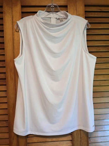 Calvin klein white cowl neck - white,