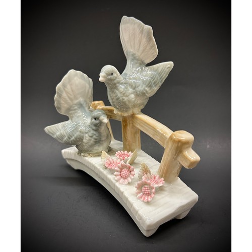 Porcelain doves figurine vtg - porcelain,