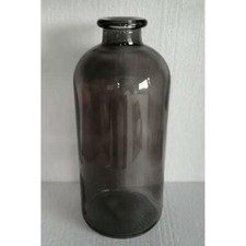 Smokey Grey Glass Bottle Vases