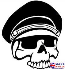 German army skull sticker