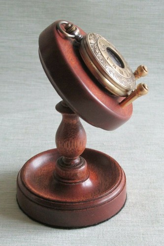 Mahogany pocket watch - mahogany, stand