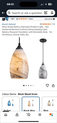 Aiehnid glass shade - glass, wired