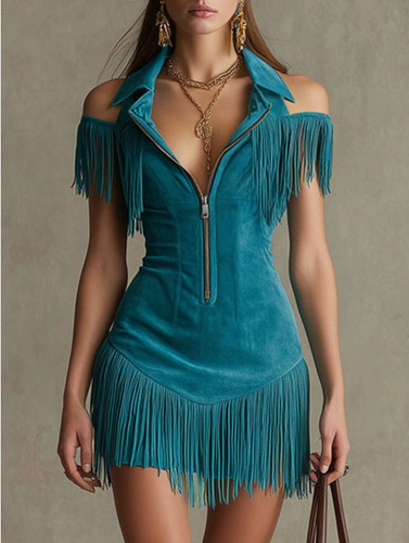 Women western fringe - western, faux