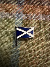Scotland Saltire St Andrews Cross Metal Pin Badge Scottish Flag