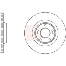 2x Brake Discs Vented For Kia