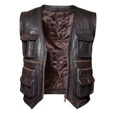 Mens Real Leather Biker