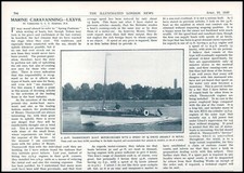 1930 ANTIQUE PRINT MARITIME THORNYCROFT 25-HP MOTOR CRUISER (37)