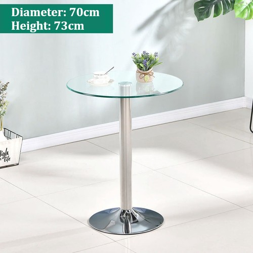 Round glass dining table - round,