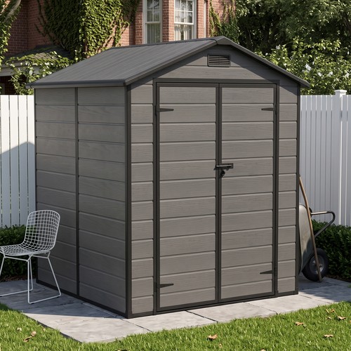 Plastic garden shed 6x6ft apex - plastic,
