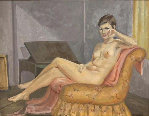 Oil canvas painting nude - oil,