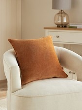 Caramel Brown 45 x 45cm Soft Velour Cushion Next