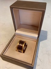 Bvlgari - B.zero1 four-band ring - 18 kt rose gold loops & brown ceramic spiral
