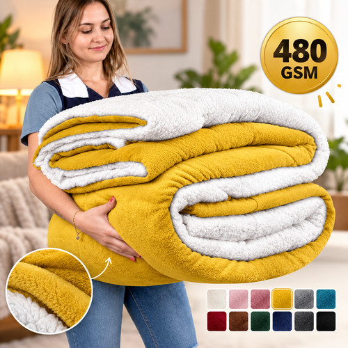 Large sherpa fleece blanket - sherpa,